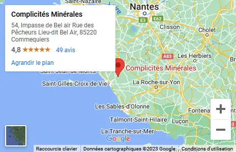 Plan d'accès vers Complicités Minérales Maps